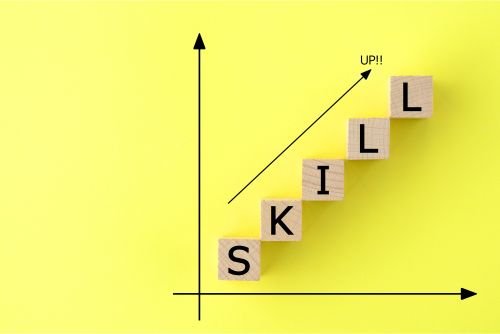 SKILLと書かれたブロック